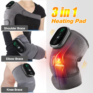 Smart Electric Knee Pad Massagers with Heat Thermal Joint Pain Relief Vibration Shoulder Elbow Knee Heating Pads Health care