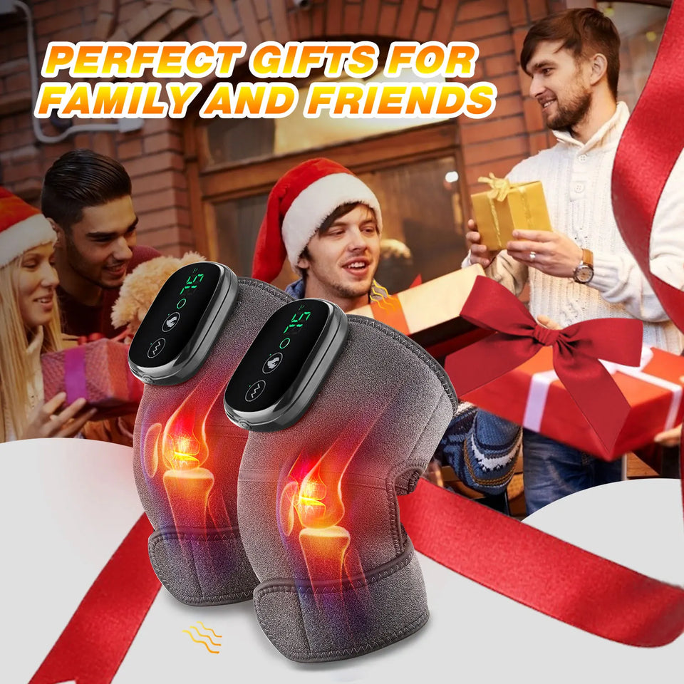 Smart Electric Knee Pad Massagers with Heat Thermal Joint Pain Relief Vibration Shoulder Elbow Knee Heating Pads Health care