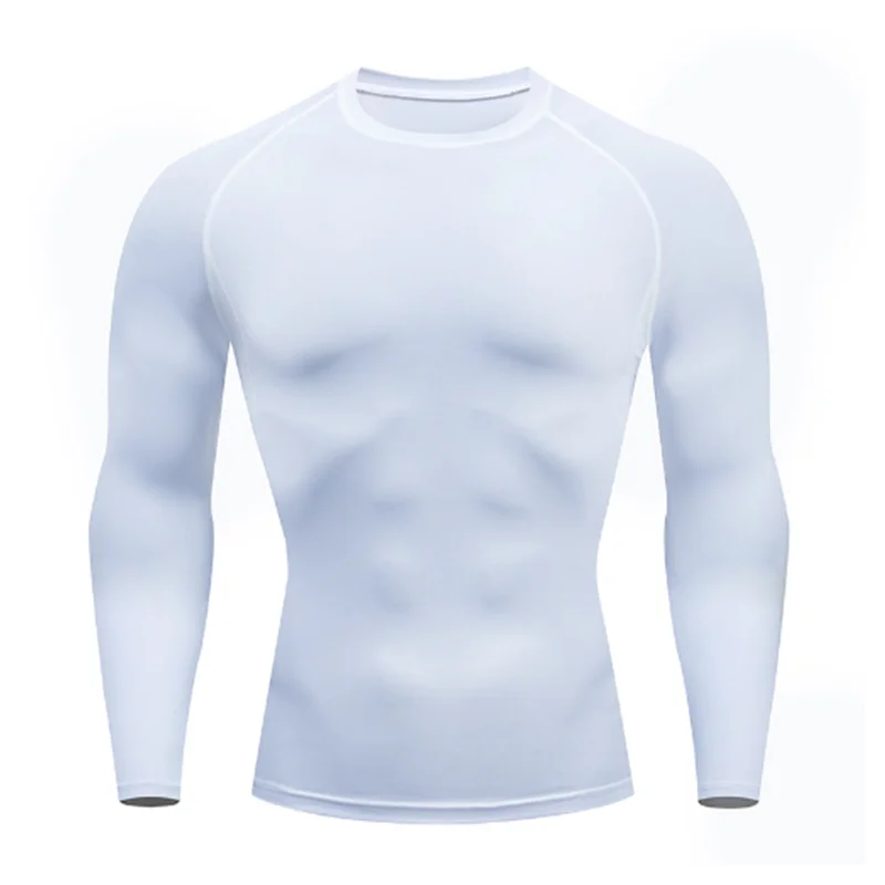 Men's Workout quick-dry Compression Shirt Turtleneck Long Sleeve Rash Guard Gym Base Layer Athletic Undershirt Gear Sports Shirt