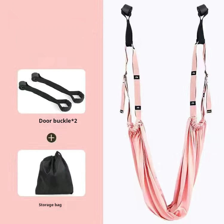 Yoga Aerial Silk Set Woman Hammock Back Legs Stretching Swing Pilates Accessories Elastic Fitness Belt Home Gym Equipment