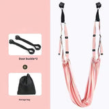 Yoga Aerial Silk Set Woman Hammock Back Legs Stretching Swing Pilates Accessories Elastic Fitness Belt Home Gym Equipment