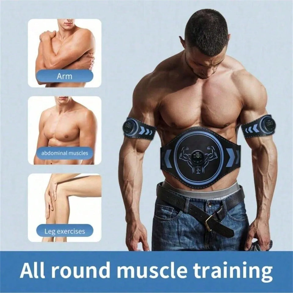 ABS Fitness Belt Muscle Training EMS Trainer Muscle Stimulator USB Rechargeable Home Gym Exercise Machine For Men And Women