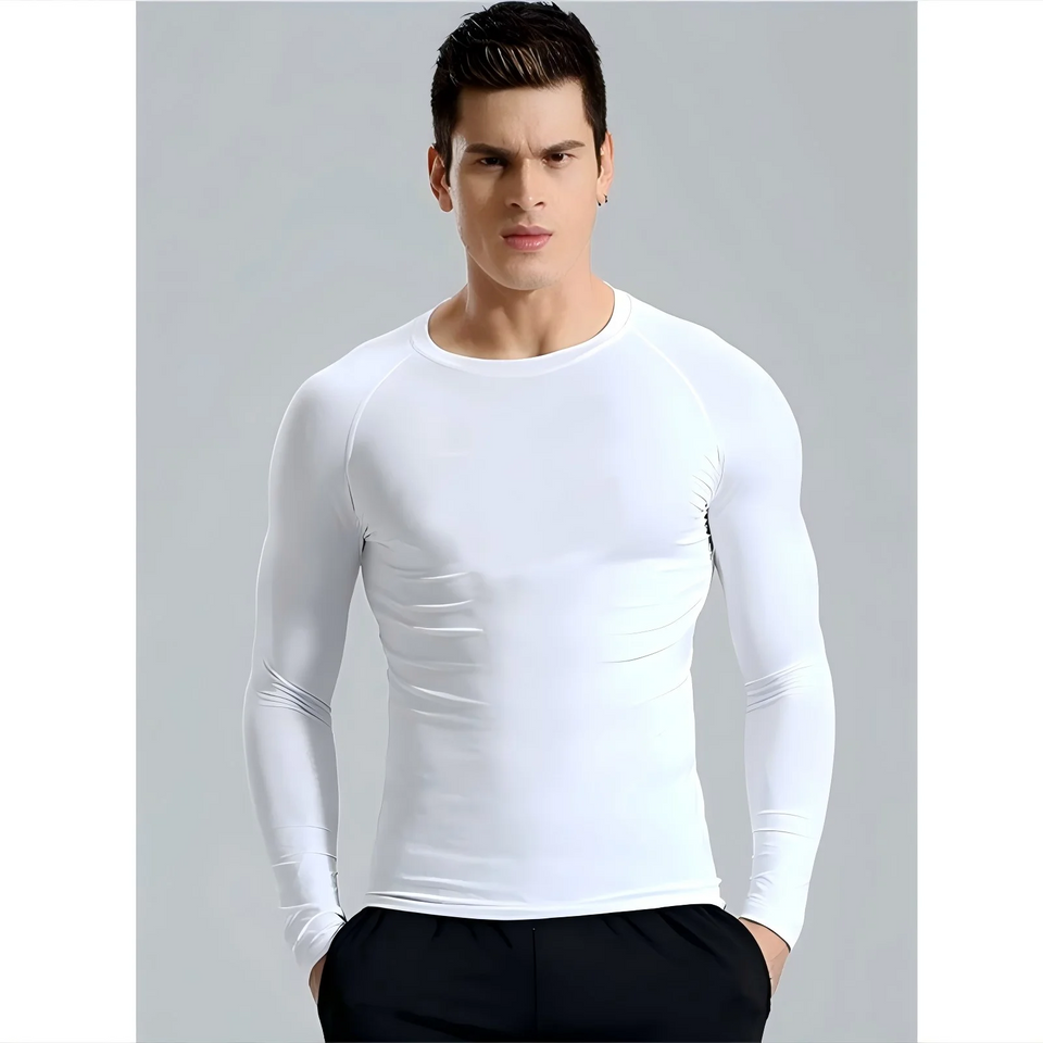 Men's Workout quick-dry Compression Shirt Turtleneck Long Sleeve Rash Guard Gym Base Layer Athletic Undershirt Gear Sports Shirt