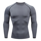 Men's Workout Compression Shirt Turtleneck Long Sleeve Rash Guard Gym Base Layer Athletic Undershirt Gear Sports Shirt