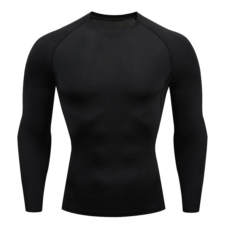 Men's Workout Compression Shirt Turtleneck Long Sleeve Rash Guard Gym Base Layer Athletic Undershirt Gear Sports Shirt