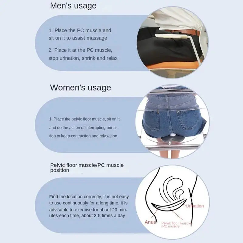 Butt Workout Pelvic Floor Muscle Trainer Kegel Training Massage Repair Soft Cushion Prostate Sphincter Bladder Trainer