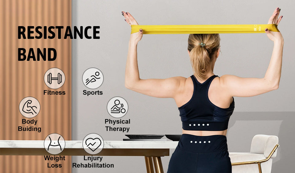 Resistance Bands Yoga Elastic Exercise Bands Gym Pilates Equipment Elastic Bodybuilding Exercise Equipment  Fitness equipment