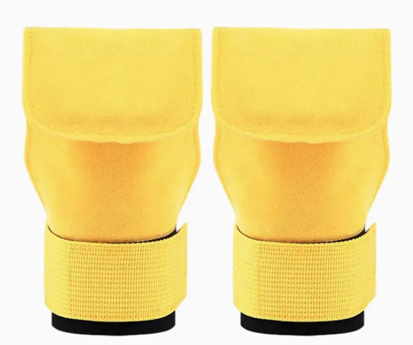 gym accessories Wear-resistant Non-slip Protection Equipment Weightlifting Pull-ups Booster mitation cowhide 2pcs