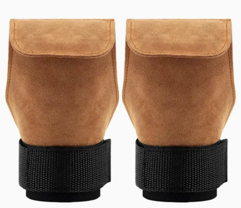 gym accessories Wear-resistant Non-slip Protection Equipment Weightlifting Pull-ups Booster mitation cowhide 2pcs