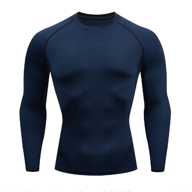 Men's Workout quick-dry Compression Shirt Turtleneck Long Sleeve Rash Guard Gym Base Layer Athletic Undershirt Gear Sports Shirt