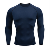 Men's Workout quick-dry Compression Shirt Turtleneck Long Sleeve Rash Guard Gym Base Layer Athletic Undershirt Gear Sports Shirt