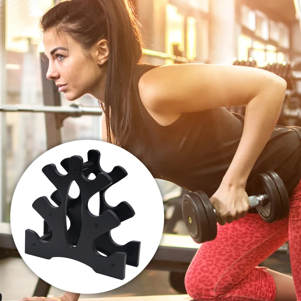 6 Slots Dumbbell Bracket Home Gym Dumbbell Display Rack Organizer Practical Fitness Equipment Storage Stand,1PCS