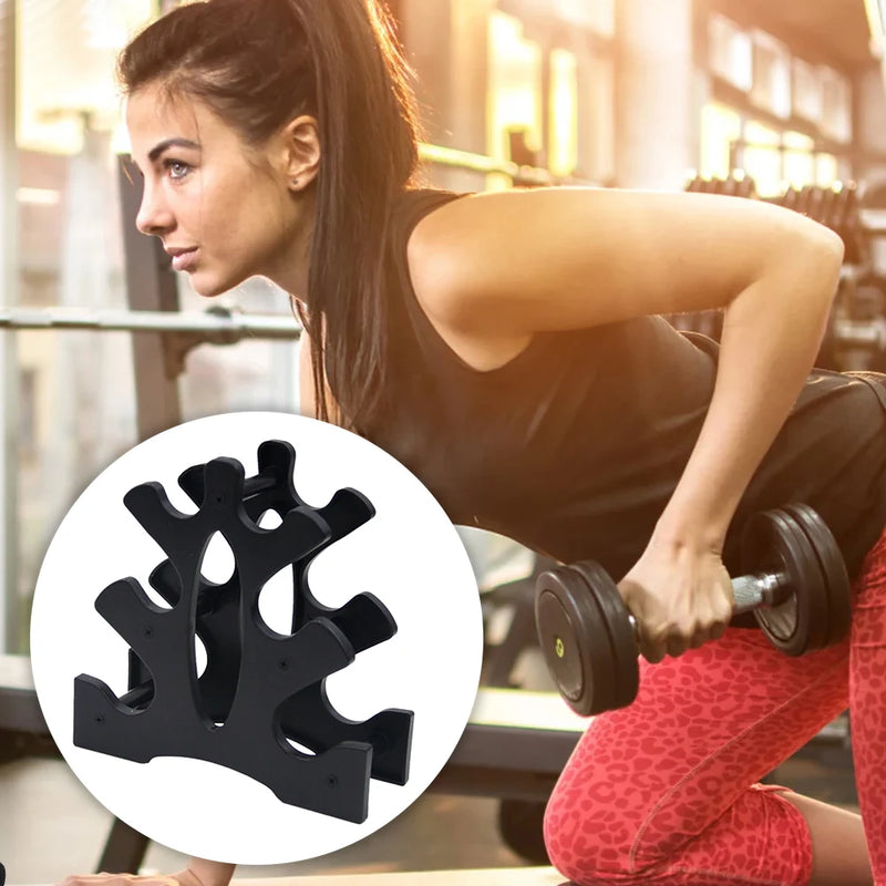 6 Slots Dumbbell Bracket Home Gym Dumbbell Display Rack Organizer Practical Fitness Equipment Storage Stand,1PCS
