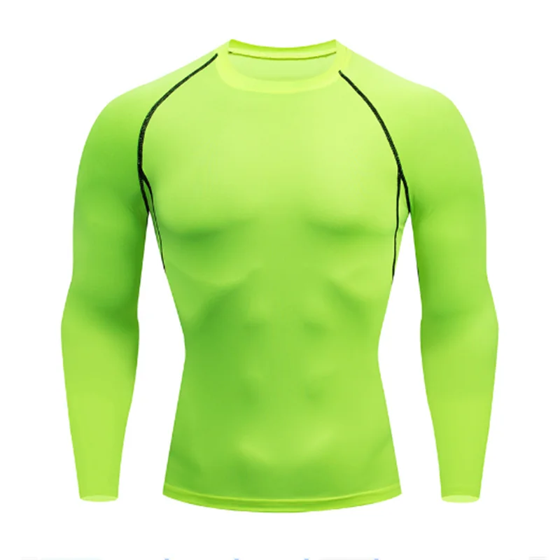 Men's Workout quick-dry Compression Shirt Turtleneck Long Sleeve Rash Guard Gym Base Layer Athletic Undershirt Gear Sports Shirt