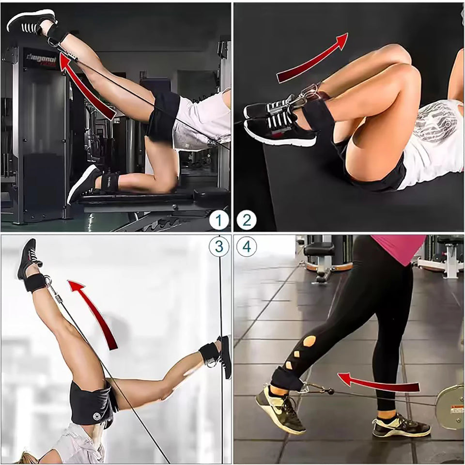 Fitness Gantry Ankle Buckle Training Leg and Hip Training Device Double D Tension Foot Ring Legging Strap Ankle Accessories