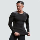 Men's Workout quick-dry Compression Shirt Turtleneck Long Sleeve Rash Guard Gym Base Layer Athletic Undershirt Gear Sports Shirt