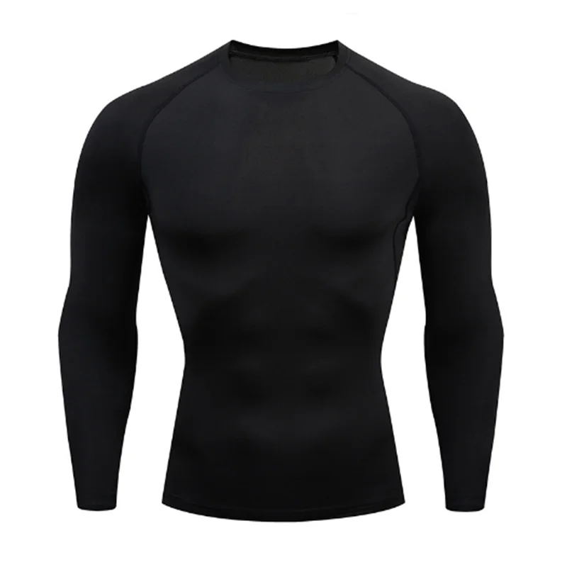 Men's Workout quick-dry Compression Shirt Turtleneck Long Sleeve Rash Guard Gym Base Layer Athletic Undershirt Gear Sports Shirt