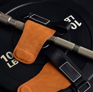 gym accessories Wear-resistant Non-slip Protection Equipment Weightlifting Pull-ups Booster mitation cowhide 2pcs