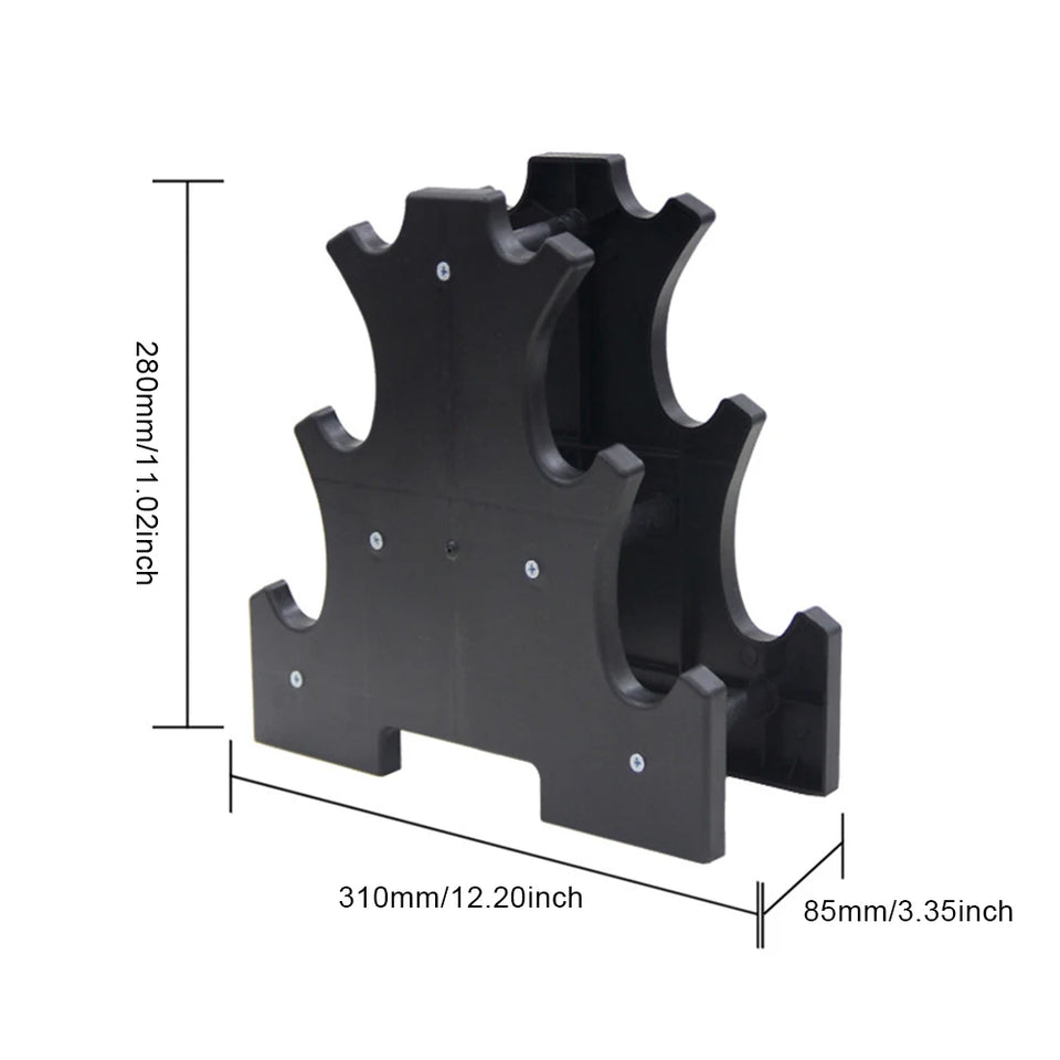 6 Slots Dumbbell Bracket Home Gym Dumbbell Display Rack Organizer Practical Fitness Equipment Storage Stand,1PCS