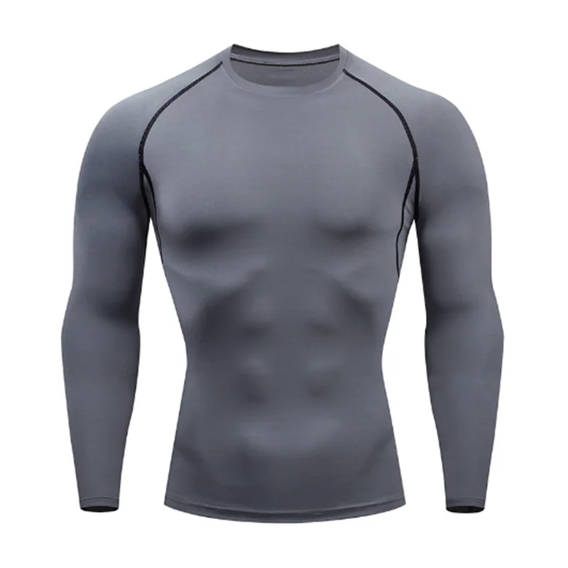 Men's Workout quick-dry Compression Shirt Turtleneck Long Sleeve Rash Guard Gym Base Layer Athletic Undershirt Gear Sports Shirt