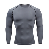 Men's Workout quick-dry Compression Shirt Turtleneck Long Sleeve Rash Guard Gym Base Layer Athletic Undershirt Gear Sports Shirt
