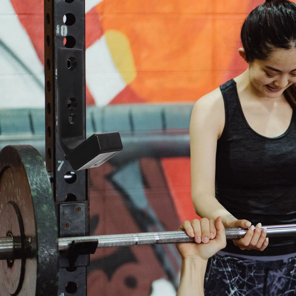 Gym Equipment Barbell Bracket Hooks Wall Mounted Barbell Rack Barbell Storage Rack Weight Bar Holder Fitness Equipment Rack