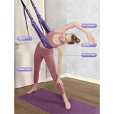 Yoga Aerial Silk Set Woman Hammock Back Legs Stretching Swing Pilates Accessories Elastic Fitness Belt Home Gym Equipment