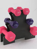 6 Slots Dumbbell Bracket Home Gym Dumbbell Display Rack Organizer Practical Fitness Equipment Storage Stand,1PCS