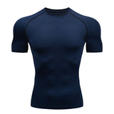 Men's Workout Compression Shirt Turtleneck Long Sleeve Rash Guard Gym Base Layer Athletic Undershirt Gear Sports Shirt