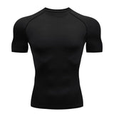 Men's Workout Compression Shirt Turtleneck Long Sleeve Rash Guard Gym Base Layer Athletic Undershirt Gear Sports Shirt