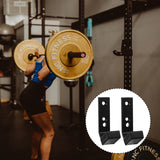 Gym Equipment Barbell Bracket Hooks Wall Mounted Barbell Rack Barbell Storage Rack Weight Bar Holder Fitness Equipment Rack