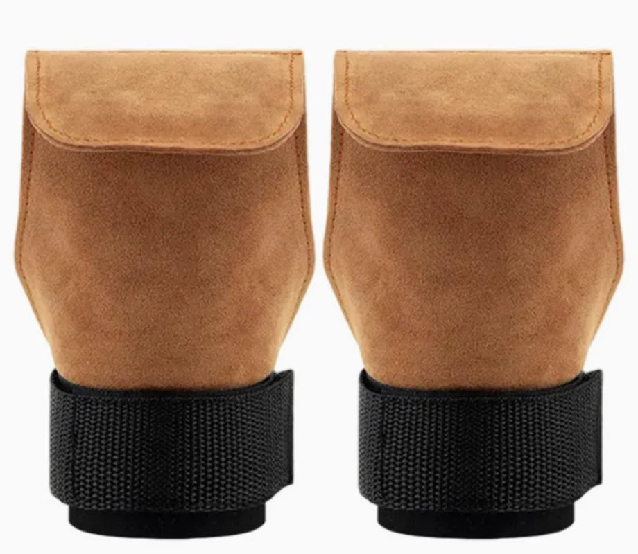 gym accessories Wear-resistant Non-slip Protection Equipment Weightlifting Pull-ups Booster mitation cowhide 2pcs