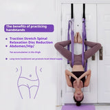 Yoga Aerial Silk Set Woman Hammock Back Legs Stretching Swing Pilates Accessories Elastic Fitness Belt Home Gym Equipment