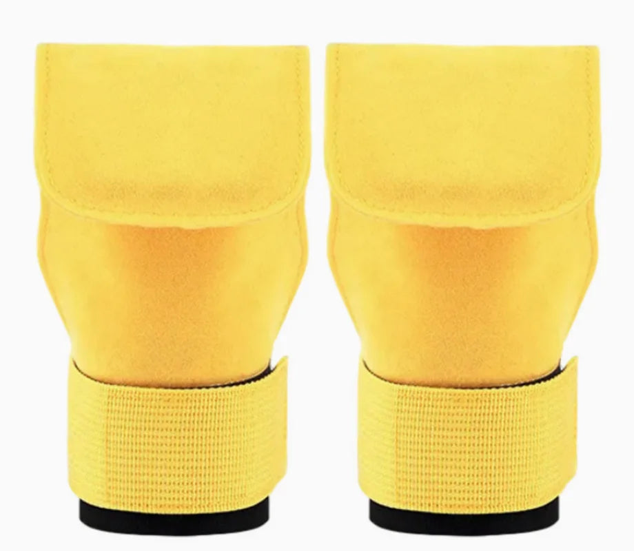 gym accessories Wear-resistant Non-slip Protection Equipment Weightlifting Pull-ups Booster mitation cowhide 2pcs