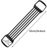 Full Body Workout Set - Chest Expander with 5 Removable Resistance Bands for Pilates, Push Ups, and Muscle Training - Strengthen