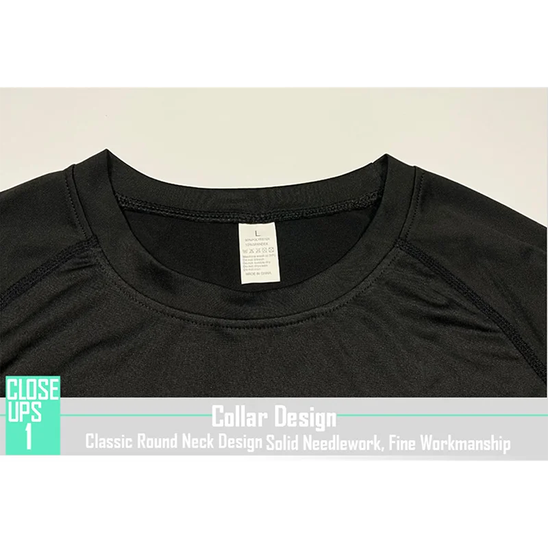 Men's Workout quick-dry Compression Shirt Turtleneck Long Sleeve Rash Guard Gym Base Layer Athletic Undershirt Gear Sports Shirt