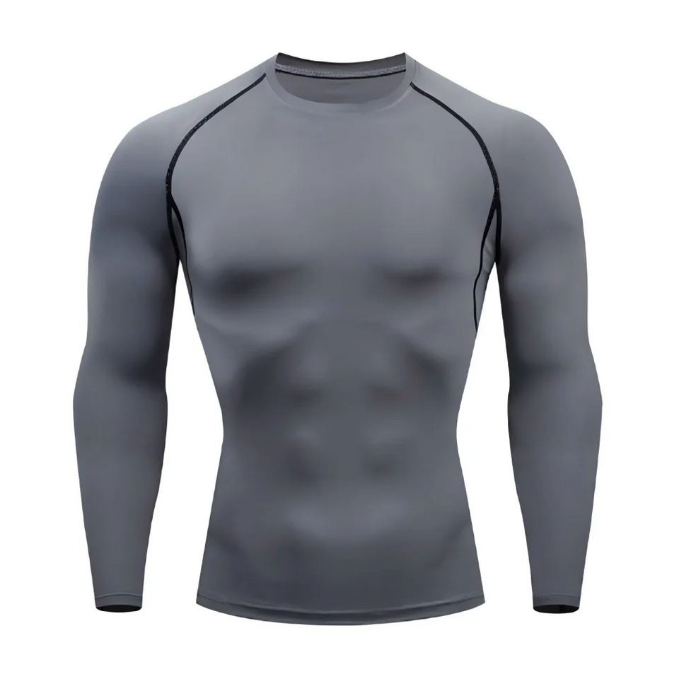Men's Workout quick-dry Compression Shirt Turtleneck Long Sleeve Rash Guard Gym Base Layer Athletic Undershirt Gear Sports Shirt