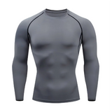 Men's Workout quick-dry Compression Shirt Turtleneck Long Sleeve Rash Guard Gym Base Layer Athletic Undershirt Gear Sports Shirt