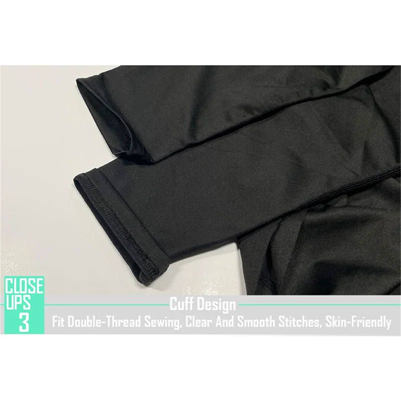 Men's Workout quick-dry Compression Shirt Turtleneck Long Sleeve Rash Guard Gym Base Layer Athletic Undershirt Gear Sports Shirt