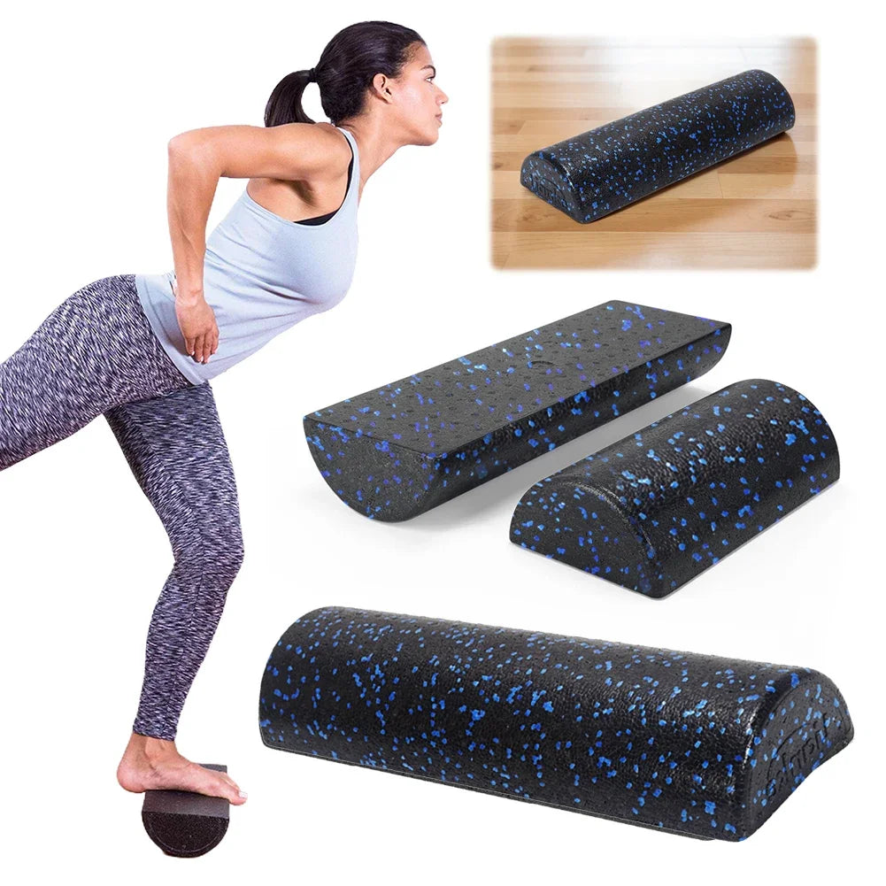 Half Round Balance Training Roller Block Portable Fitness Muscle Foam Roller EPP Foam Massage Roller Stick for Home Gym Exercise